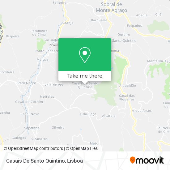 Casais De Santo Quintino mapa