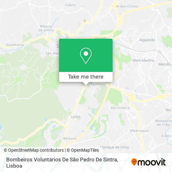 Bombeiros Voluntários De São Pedro De Sintra map