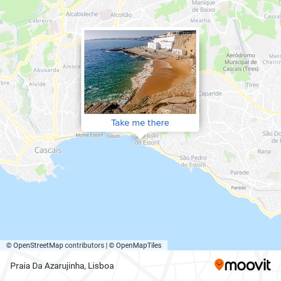 Praia Da Azarujinha mapa