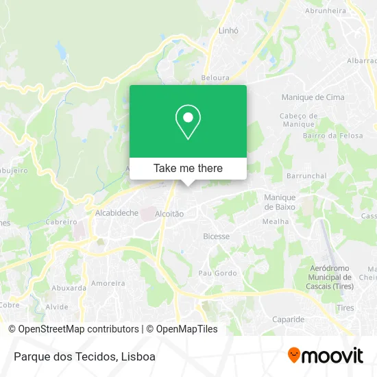 Parque dos Tecidos map