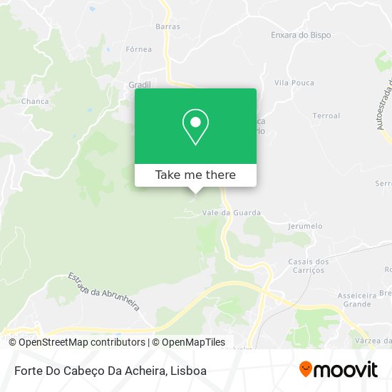 Forte Do Cabeço Da Acheira map
