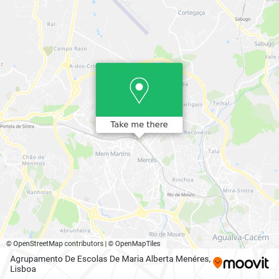 Agrupamento De Escolas De Maria Alberta Menéres mapa