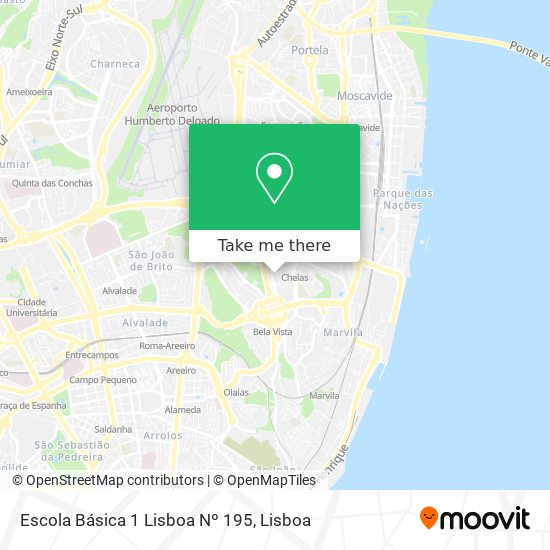 Escola Básica 1 Lisboa Nº 195 map