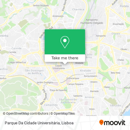 Parque Da Cidade Universitária mapa