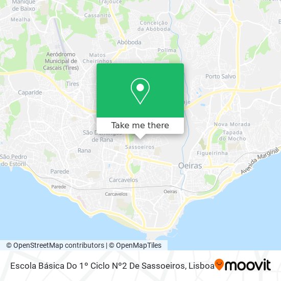 Escola Básica Do 1º Ciclo Nº2 De Sassoeiros mapa