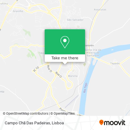 Campo Chã Das Padeiras map