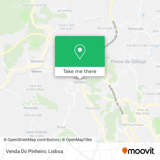 Venda Do Pinheiro mapa