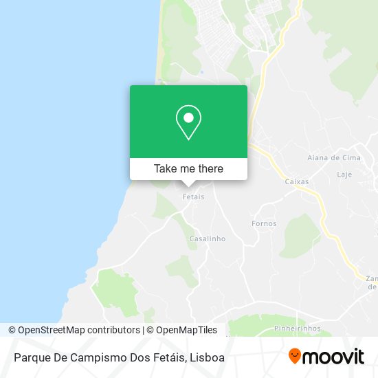 Parque De Campismo Dos Fetáis map