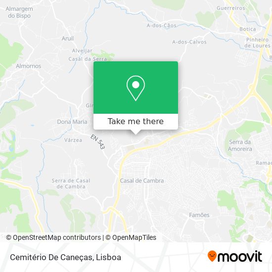 Cemitério De Caneças map