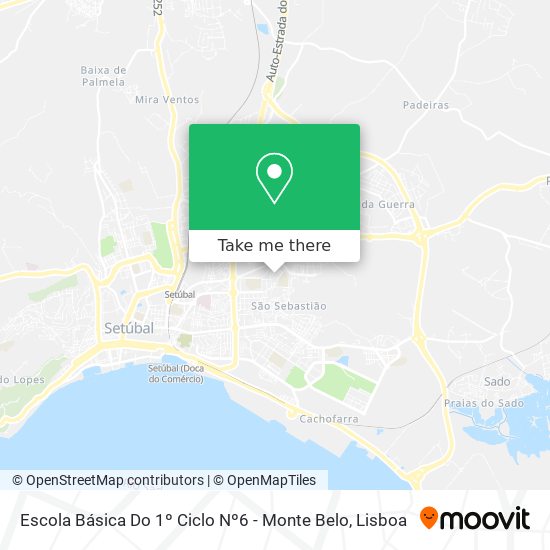 Escola Básica Do 1º Ciclo Nº6 - Monte Belo mapa