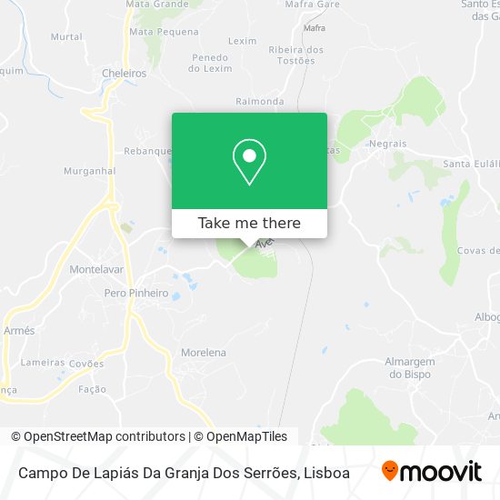 Campo De Lapiás Da Granja Dos Serrões map