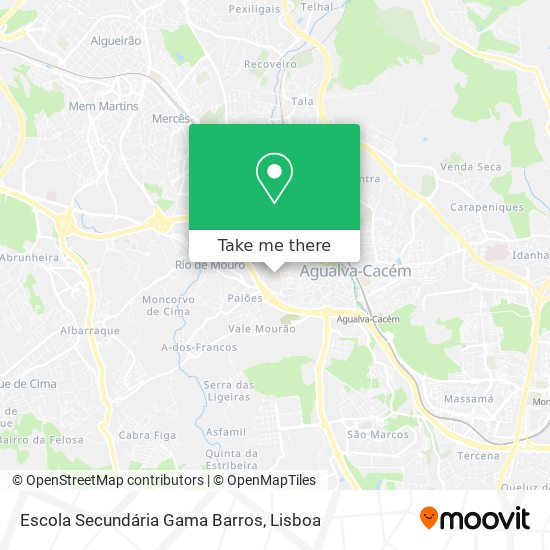 Escola Secundária Gama Barros mapa