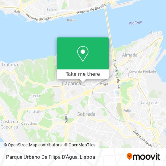 Parque Urbano Da Filipa D'Água map