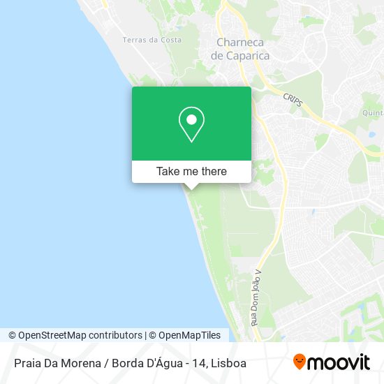 Praia Da Morena / Borda D'Água - 14 mapa