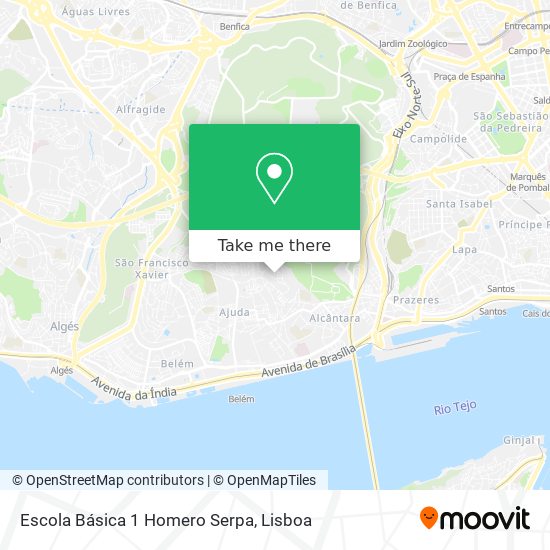 Escola Básica 1 Homero Serpa mapa