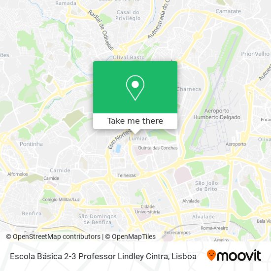 Escola Básica 2-3 Professor Lindley Cintra mapa
