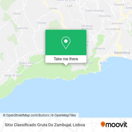 Sitio Classificado Gruta Do Zambujal map
