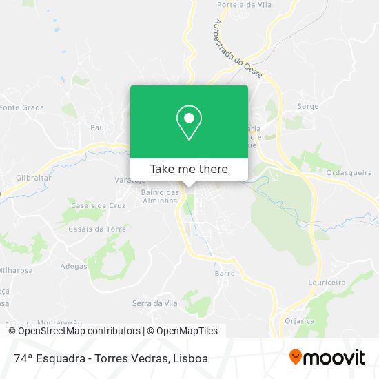 74ª Esquadra - Torres Vedras mapa