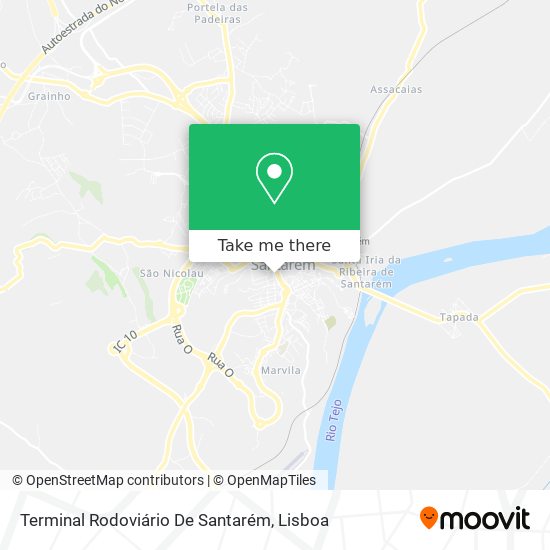 Terminal Rodoviário De Santarém mapa