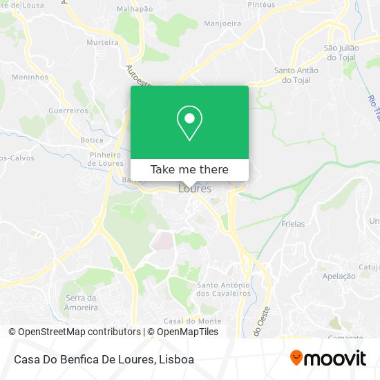 Casa Do Benfica De Loures map