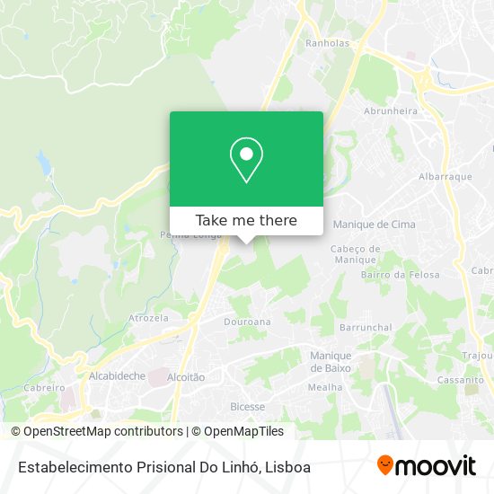 Estabelecimento Prisional Do Linhó mapa