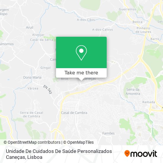 Unidade De Cuidados De Saúde Personalizados Caneças map