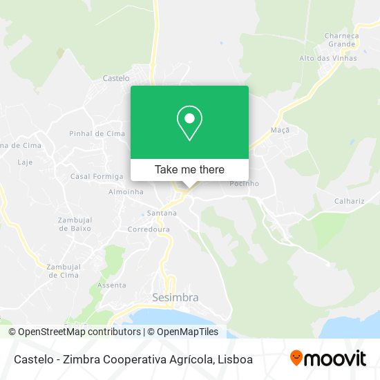 Castelo - Zimbra Cooperativa Agrícola map