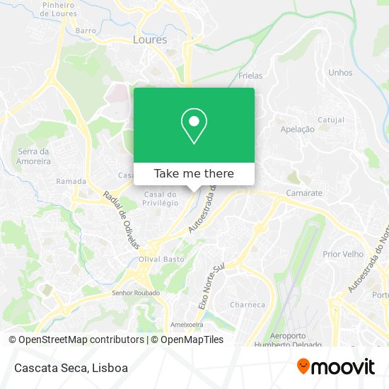 Cascata Seca mapa