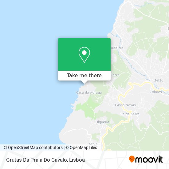 Grutas Da Praia Do Cavalo mapa