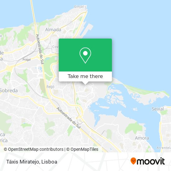 Táxis Miratejo mapa