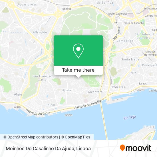 Moinhos Do Casalinho Da Ajuda mapa