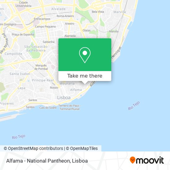 Alfama - National Pantheon map