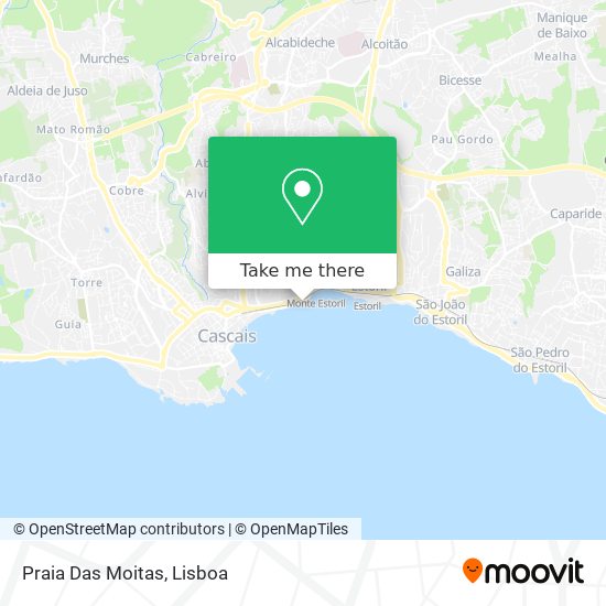 Praia Das Moitas mapa