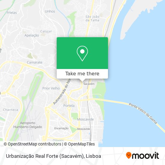 Urbanização Real Forte (Sacavém) map