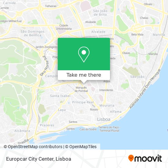 Europcar City Center mapa