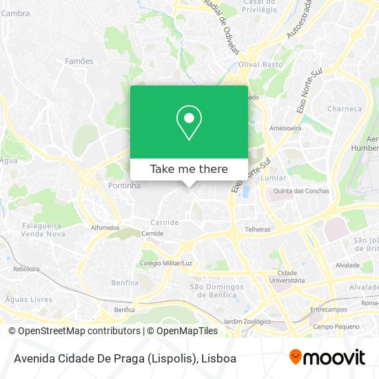 Avenida Cidade De Praga (Lispolis) mapa