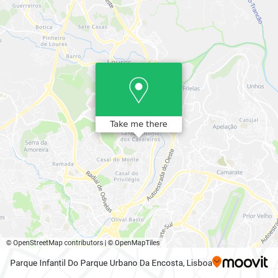 Parque Infantil Do Parque Urbano Da Encosta mapa
