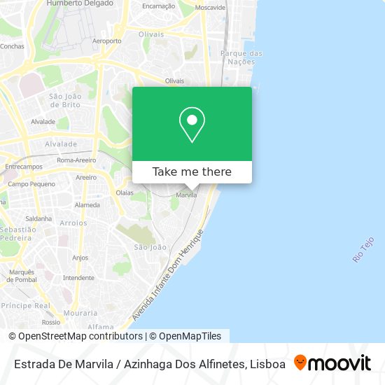Estrada De Marvila / Azinhaga Dos Alfinetes map