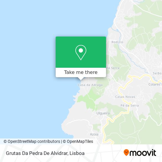 Grutas Da Pedra De Alvidrar mapa