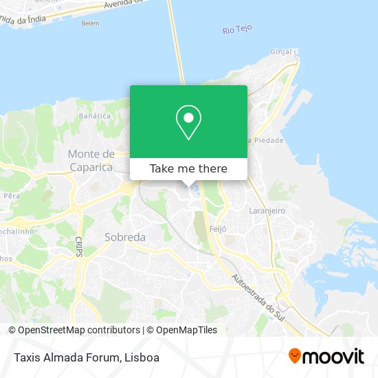 Taxis Almada Forum mapa