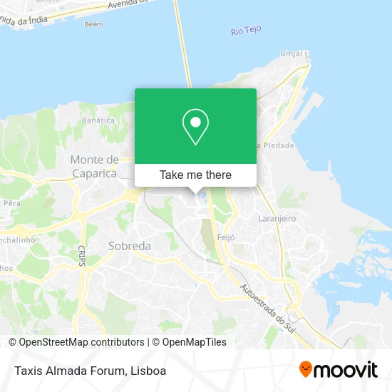 Taxis Almada Forum map