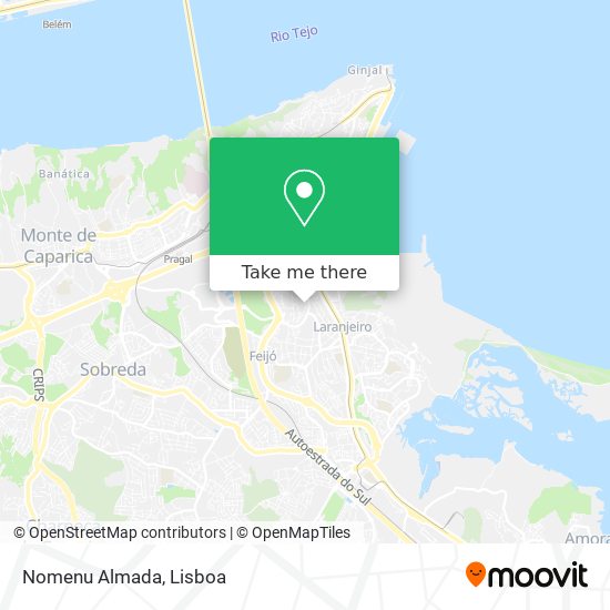 Nomenu Almada mapa