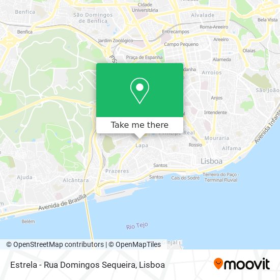 Estrela - Rua Domingos Sequeira mapa