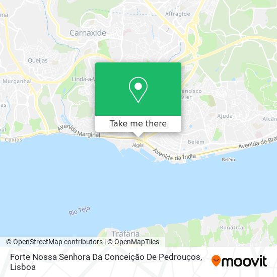 Forte Nossa Senhora Da Conceição De Pedrouços map