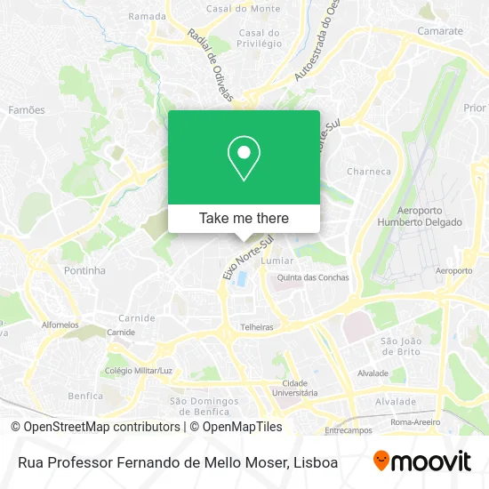 Rua Professor Fernando de Mello Moser map