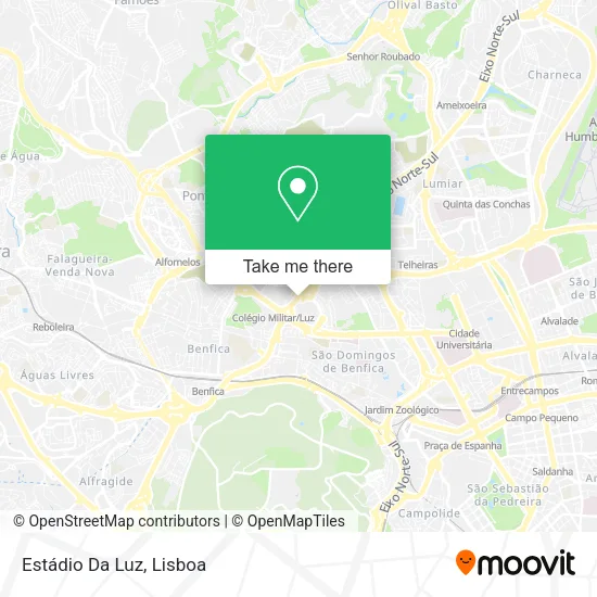 Estádio Da Luz mapa