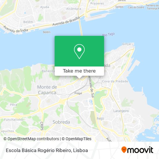 Escola Básica Rogério Ribeiro mapa