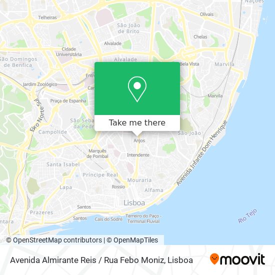 Avenida Almirante Reis / Rua Febo Moniz map