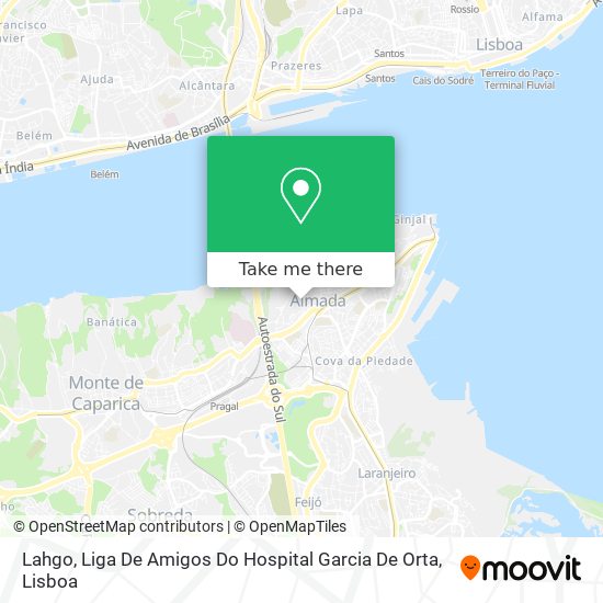 Lahgo, Liga De Amigos Do Hospital Garcia De Orta map