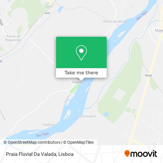 Praia Fluvial Da Valada mapa